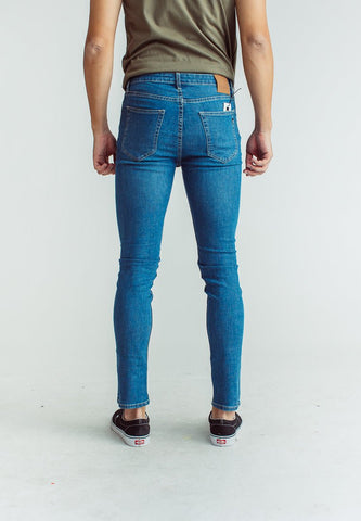 Medium Blue Slim Low Rise Basic Five Pocket Jeans - Mossimo PH