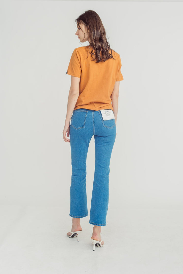 Medium Blue Women's Slim Flared High Five Pocket Jeans - Mossimo PH