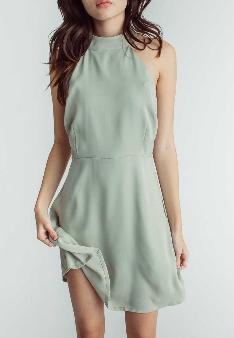 Melissa Sage Green Halter Turtle Neck Mini Dress Mossimo PH Melissa Sage Green Halter Turtle Neck Mini Dress Mossimo PH