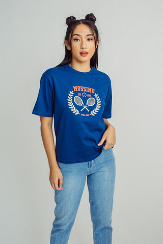 Midnight Blue Mossimo Tennis Club with Flat Print Comfort Fit Tee - Mossimo PH