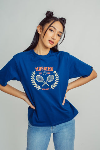 Midnight Blue Mossimo Tennis Club with Flat Print Comfort Fit Tee - Mossimo PH