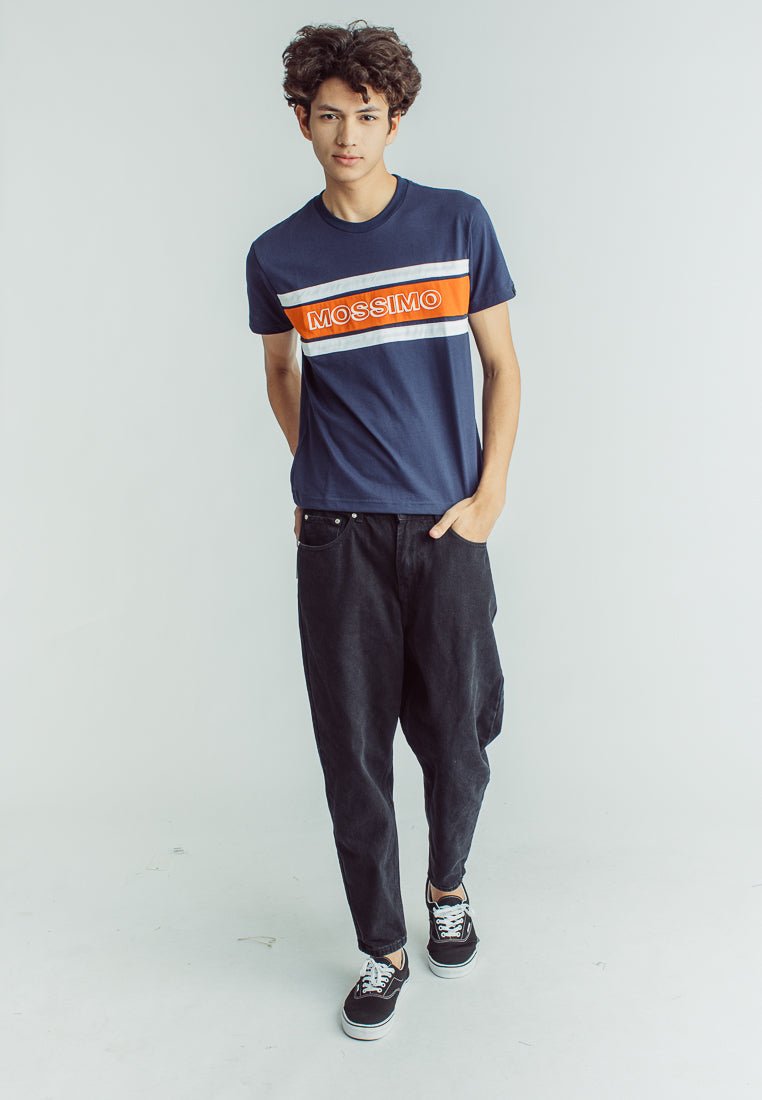 Midnight Blue Premium Classic Fit Tee with High Density Print - Mossimo PH