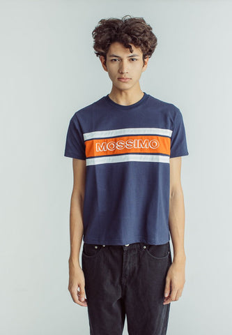 Midnight Blue Premium Classic Fit Tee with High Density Print - Mossimo PH