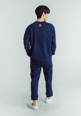 Midnight Blue Pullover and Pants Set with Oscar and Elmo Print Design - Mossimo PH