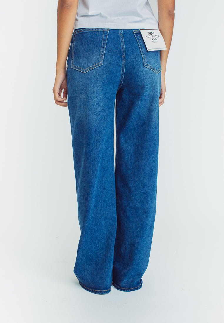 Mossimo Angel Medium Blue Basic Five Pocket Loose High Rise Jeans - Mossimo PH