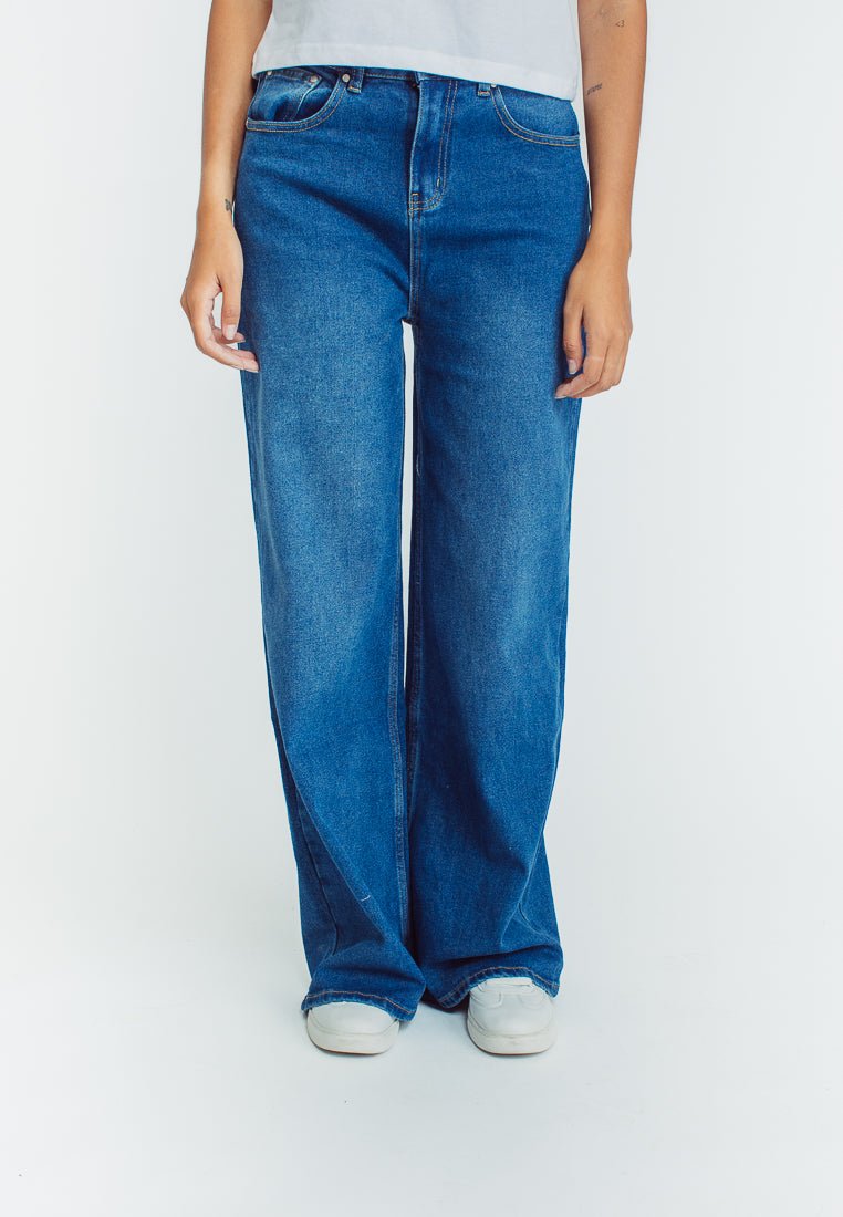 Mossimo Angel Medium Blue Basic Five Pocket Loose High Rise Jeans - Mossimo PH