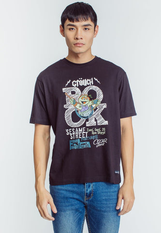 Mossimo Black Sesame Street with Flat Print Oversized Fit Tee - Mossimo PH