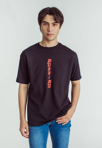 Mossimo Black Urban Fit Tee with Flat Print - Mossimo PH