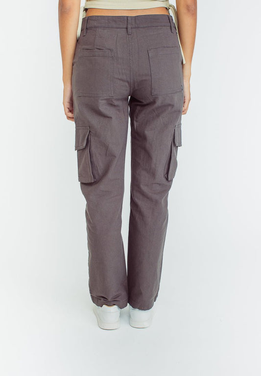 Mossimo Brianna Dark Gray Mid Waist Staight Cut Cargo Pants - Mossimo PH