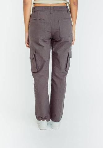 Mossimo Brianna Dark Gray Mid Waist Staight Cut Cargo Pants - Mossimo PH
