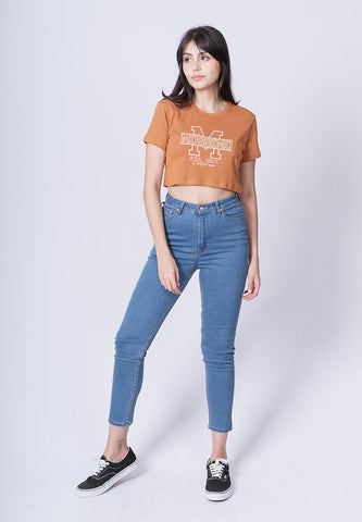 Mossimo Cashew with Big M Flat and High Density Print Vintage Cropped Fit Tee - Mossimo PH