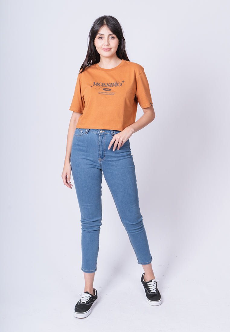 Mossimo Cashew with Original 1986 L.A Cali International Brand Flat Print Modern Cropped Fit Tee - Mossimo PH