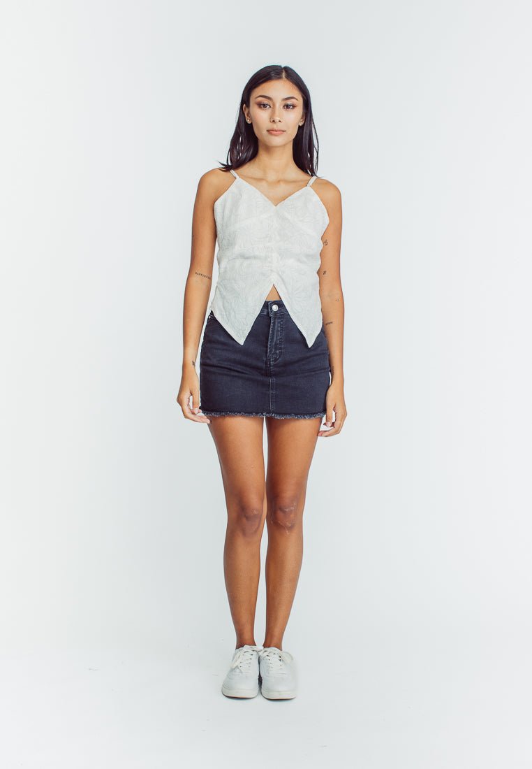Mossimo Celestine Woven Lace Cami Top with Front Shirring Detail - Mossimo PH