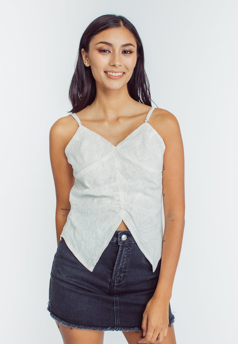 Mossimo Celestine Woven Lace Cami Top with Front Shirring Detail - Mossimo PH