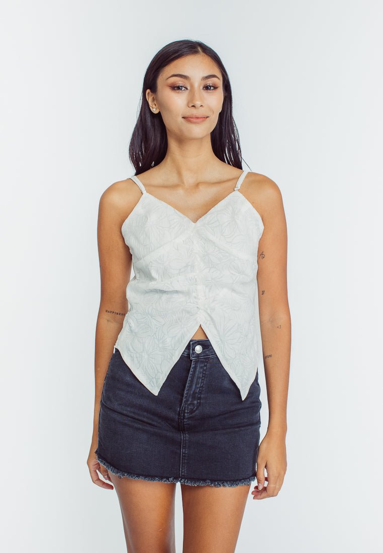 Mossimo Celestine Woven Lace Cami Top with Front Shirring Detail - Mossimo PH