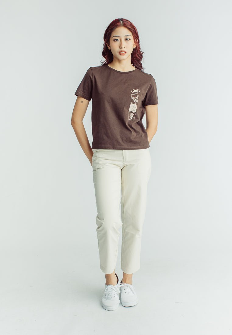 Mossimo Choco Brown with Aim High Butterfly Print Comfort Fit Tee - Mossimo PH
