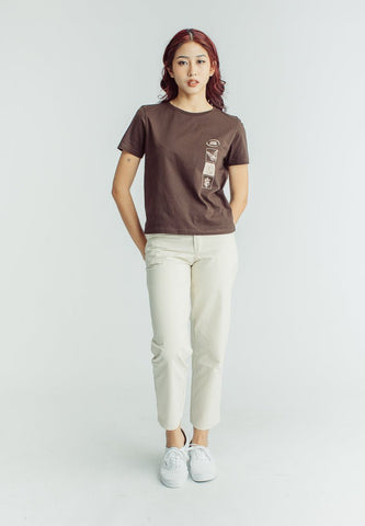 Mossimo Choco Brown with Aim High Butterfly Print Comfort Fit Tee - Mossimo PH