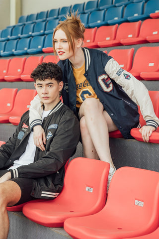 Mossimo Coca Cola Midnight Blue Oat Unisex Modern Jacket with Patch Embroidery - Mossimo PH