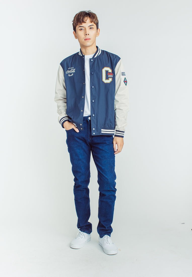 Mossimo Coca Cola Midnight Blue Oat Unisex Modern Jacket with Patch Embroidery - Mossimo PH