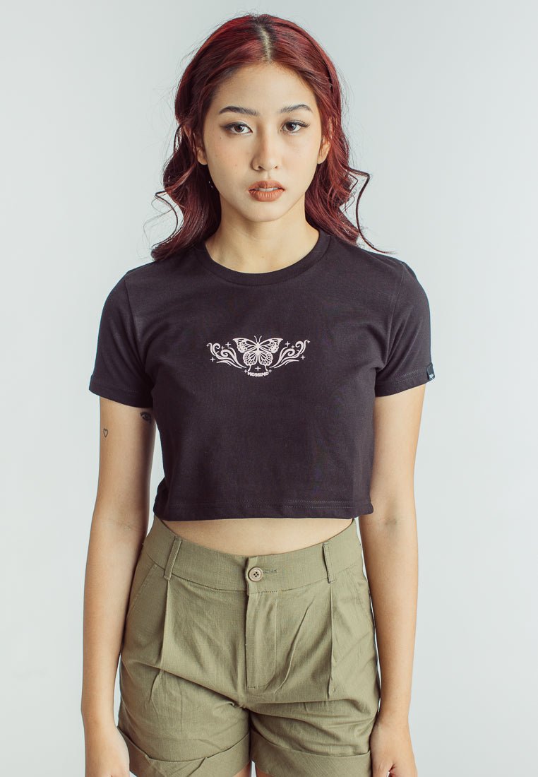 Mossimo Crissalyn Black Vintage Cropped Fit Tee - Mossimo PH