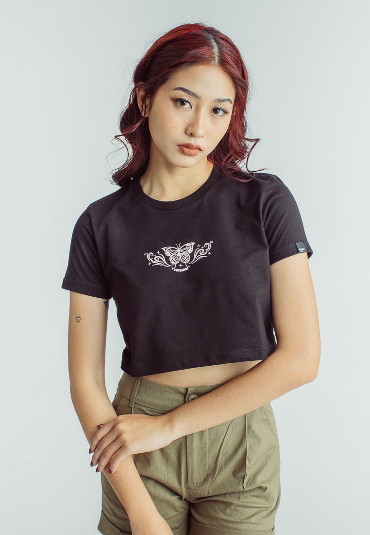 Mossimo Crissalyn Black Vintage Cropped Fit Tee - Mossimo PH