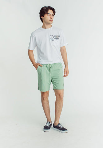 Mossimo Dessert Sage Sesame Street Garterized Regular Fit Shorts with Embroidery - Mossimo PH