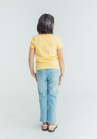 Mossimo Girls Light Blue Cropped Slim Jeans with Side Slit Kids - Mossimo PH
