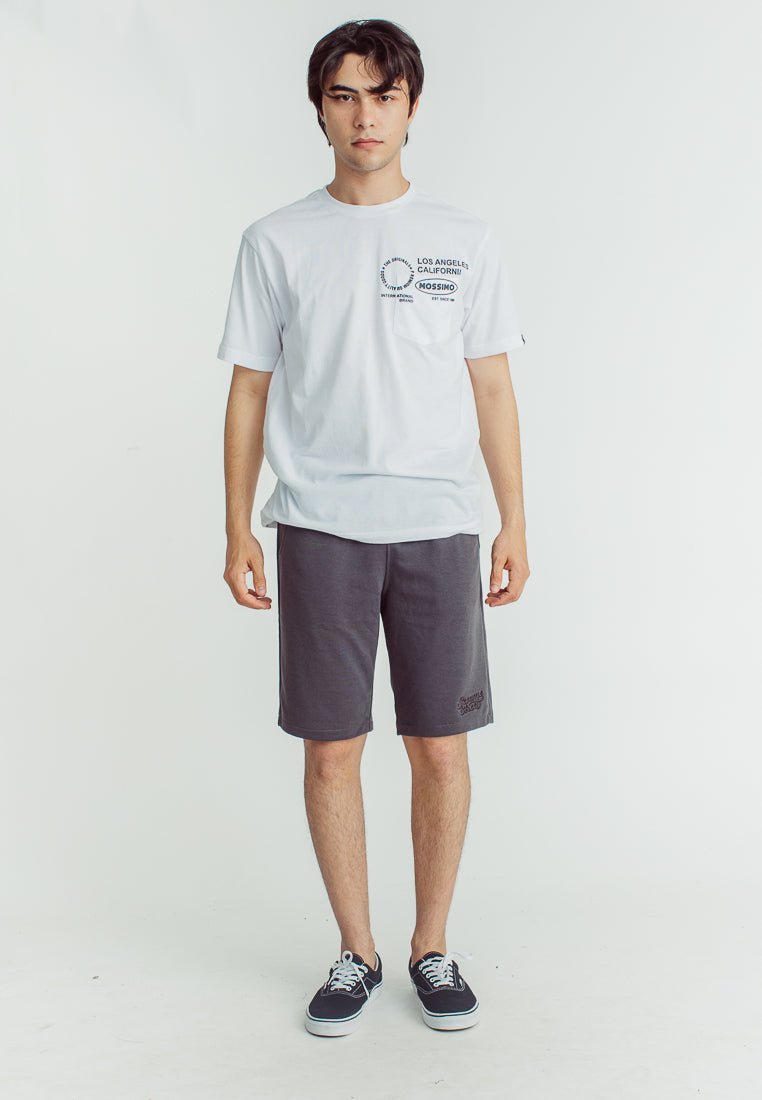 Mossimo Gray Sesame Street Regular Fit Shorts with Embroidery - Mossimo PH