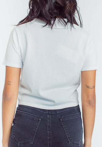 Mossimo Gretchen White Crop Knit Buttondown - Mossimo PH