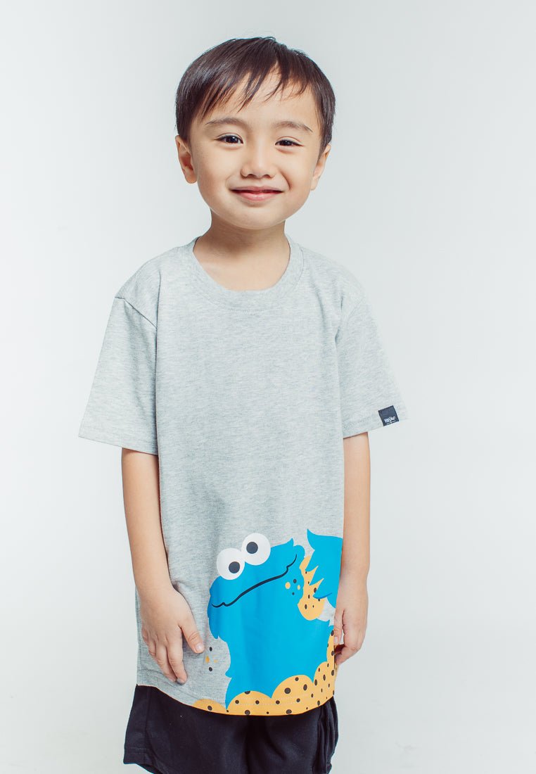 Mossimo Heather Gray Sesame Street Printed Kids Shirt - Mossimo PH