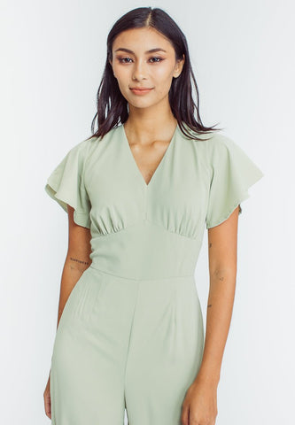 Mossimo Hillary Sage Green Jumpsuit with Butterfly Sleeves - Mossimo PH