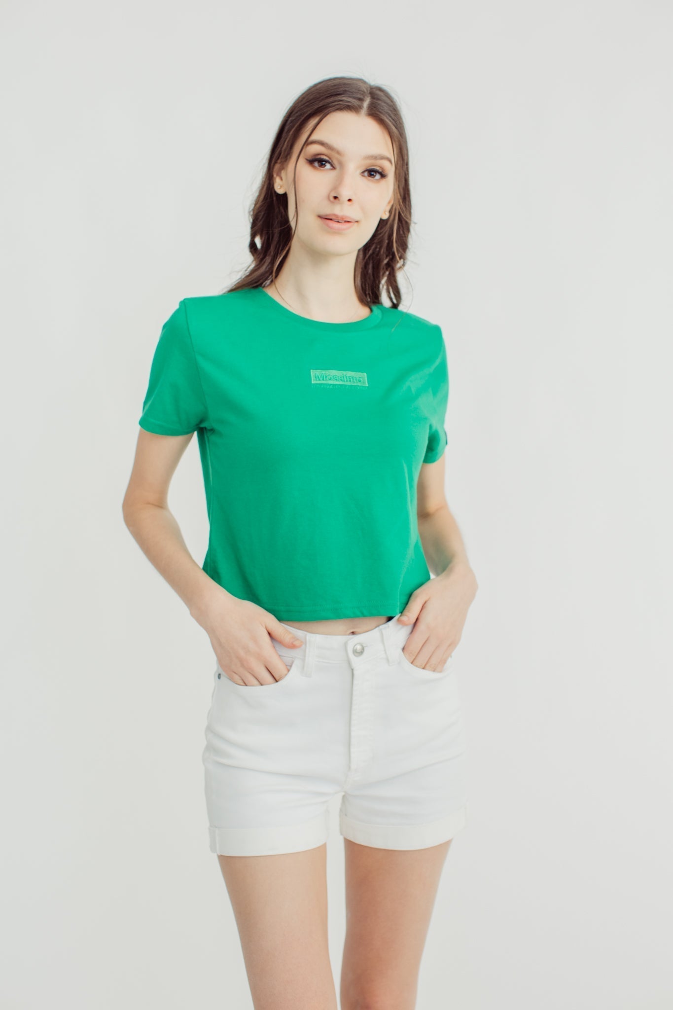 Mossimo Jellybean with Small Branding Embroidery Classic Cropped Tee - Mossimo PH