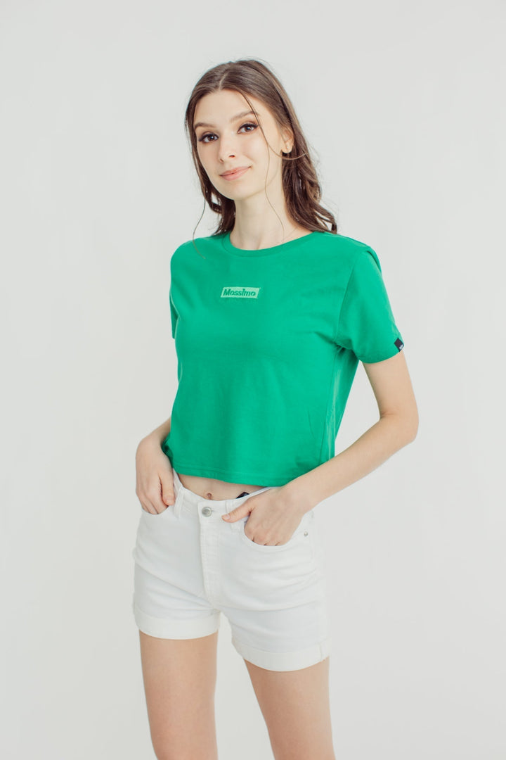 Mossimo Jellybean with Small Branding Embroidery Classic Cropped Tee - Mossimo PH