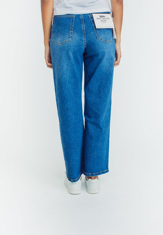 Mossimo Jenny Medium Blue Basic Five Pocket Wide Leg High Rise Jeans - Mossimo PH