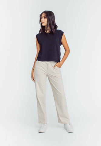Mossimo Jessi Beige Straight Mid Cut Trousers - Mossimo PH