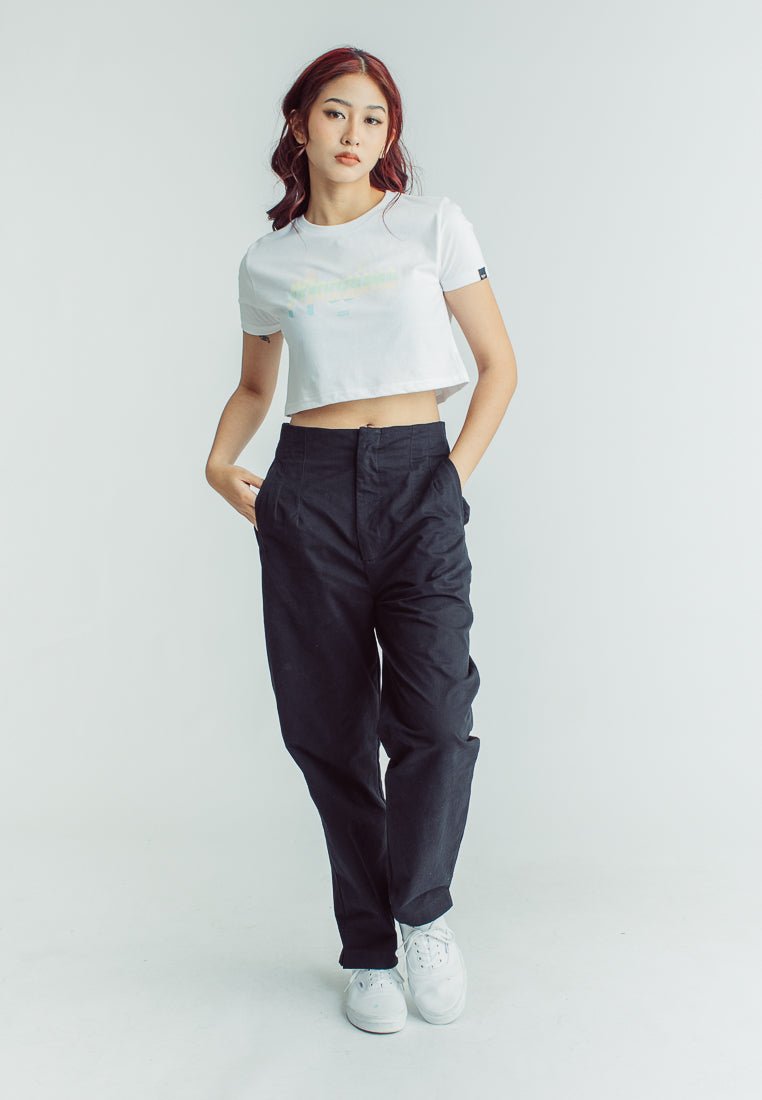 Mossimo Kiana Black Tapered High Waist Smart Trousers - Mossimo PH