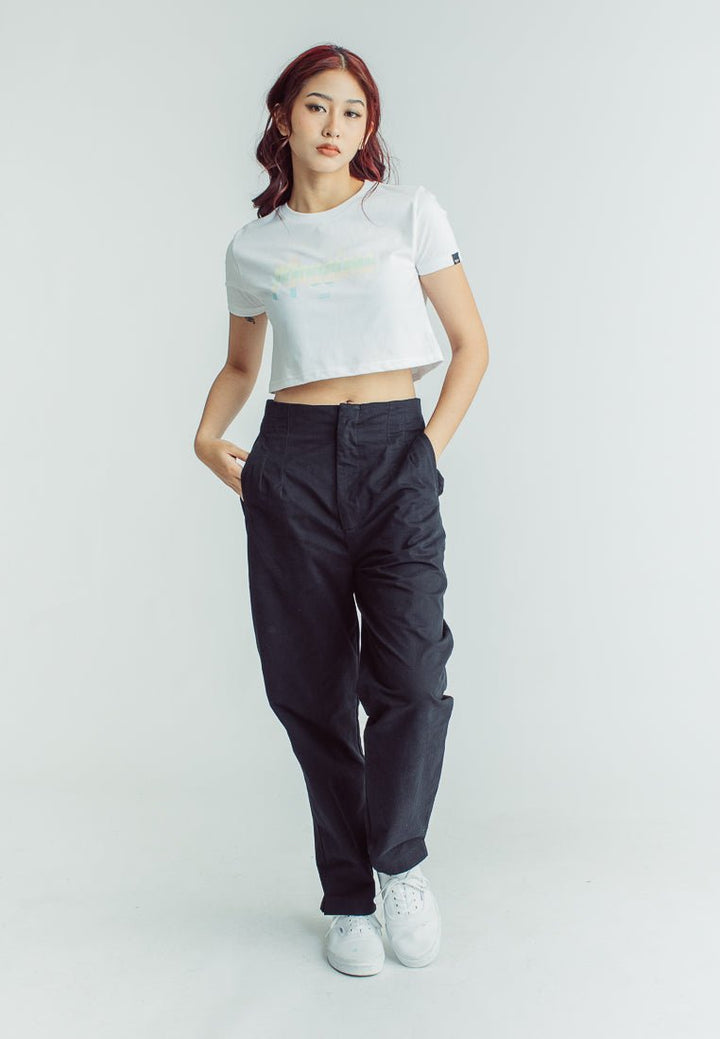 Mossimo Kiana Black Tapered High Waist Smart Trousers - Mossimo PH