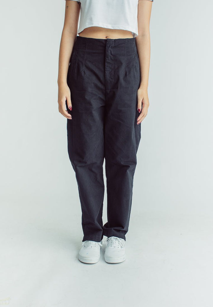 Mossimo Kiana Black Tapered High Waist Smart Trousers - Mossimo PH