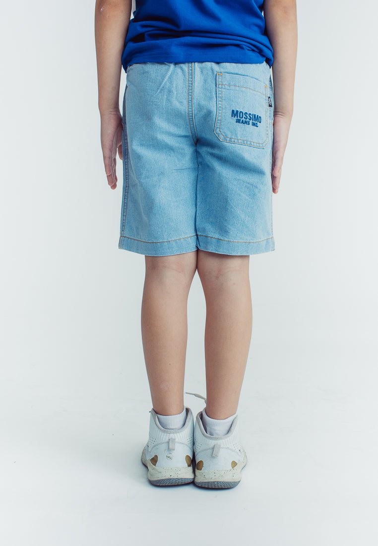 Mossimo Kids Boys Luis Light Blue Denim Pull on Shorts - Mossimo PH