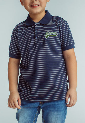 Mossimo Kids Boys Nash Navy Blue Stripes Polo Shirt - Mossimo PH