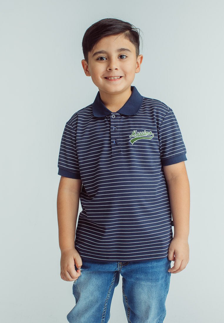 Mossimo Kids Boys Nash Navy Blue Stripes Polo Shirt - Mossimo PH