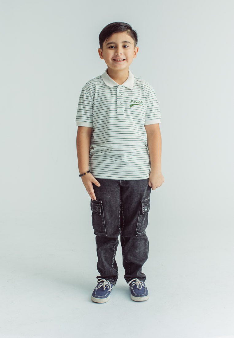 Mossimo Kids Boys Nash White Stripes Polo Shirt - Mossimo PH