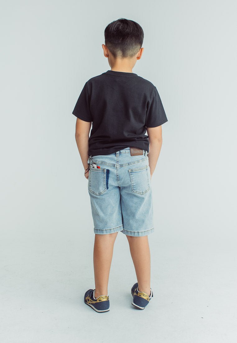 Mossimo Kids Boys Rexiel Light Denim Shorts with Washed Details - Mossimo PH
