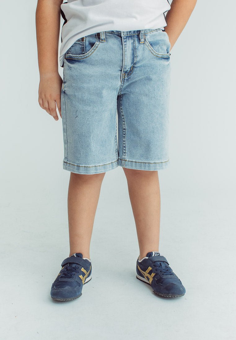 Mossimo Kids Boys Rexiel Light Denim Shorts with Washed Details - Mossimo PH