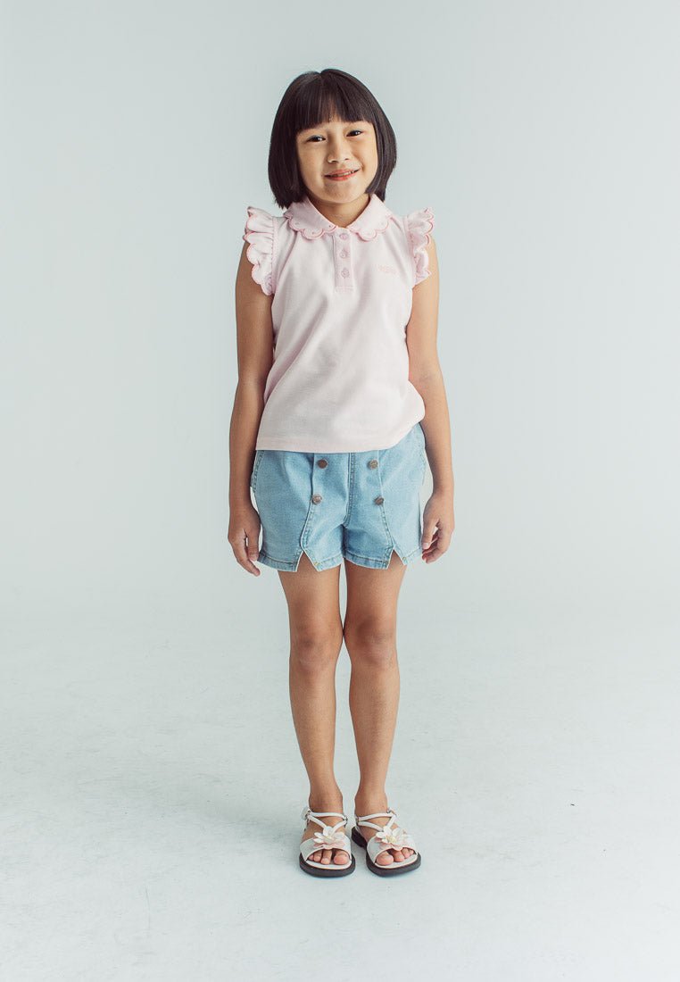 Mossimo Kids Girls Chesca Pink Sleeveless Frill Top with Embroidery - Mossimo PH