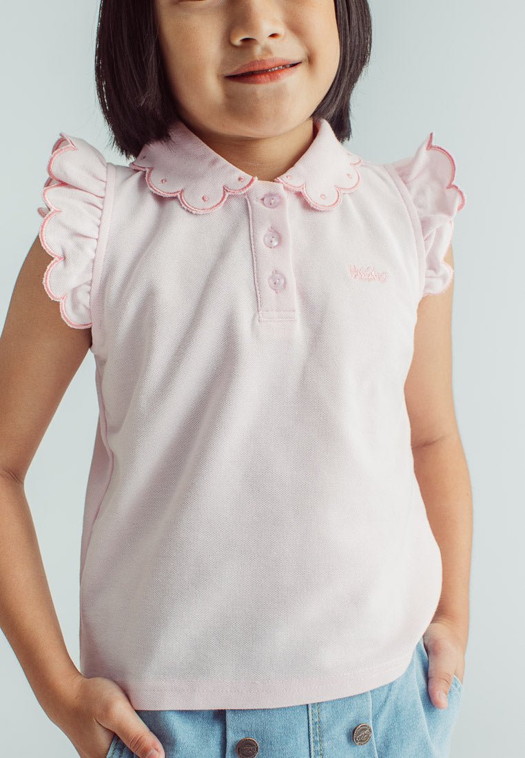 Mossimo Kids Girls Chesca Pink Sleeveless Frill Top with Embroidery - Mossimo PH