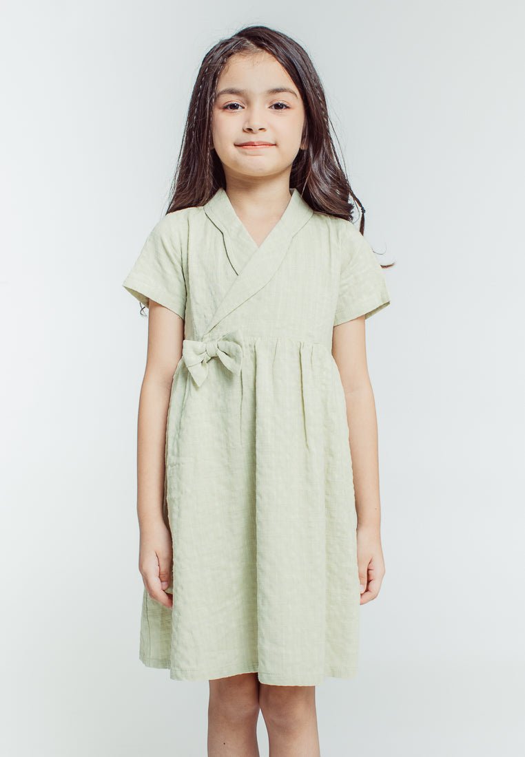 Mossimo Kids Girls Czarina Mint Overlap Flare Hem Dress - Mossimo PH