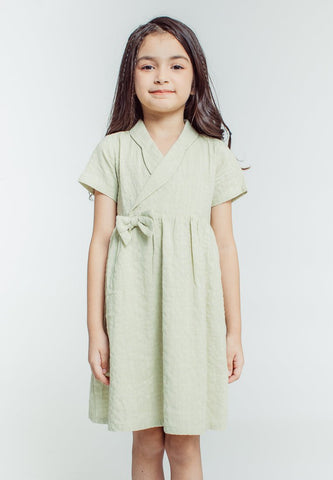 Mossimo Kids Girls Czarina Mint Overlap Flare Hem Dress - Mossimo PH