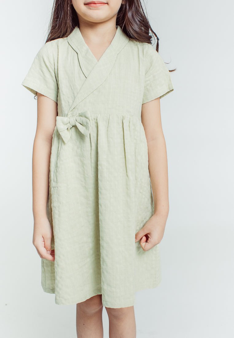 Mossimo Kids Girls Czarina Mint Overlap Flare Hem Dress - Mossimo PH