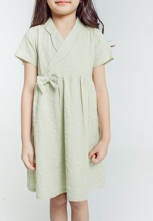 Mossimo Kids Girls Czarina Mint Overlap Flare Hem Dress - Mossimo PH